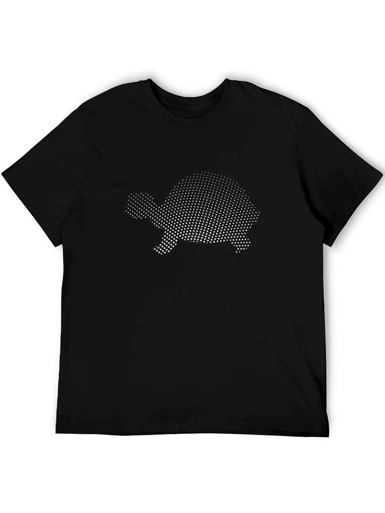 Turtle Dot Pattern Black T-Shirt
