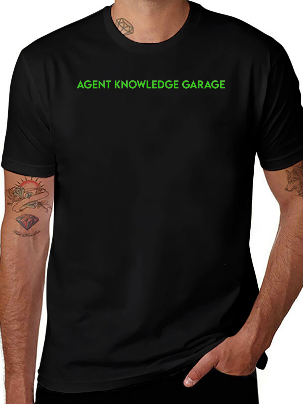 Agent Knowledge Garage Tee - Black