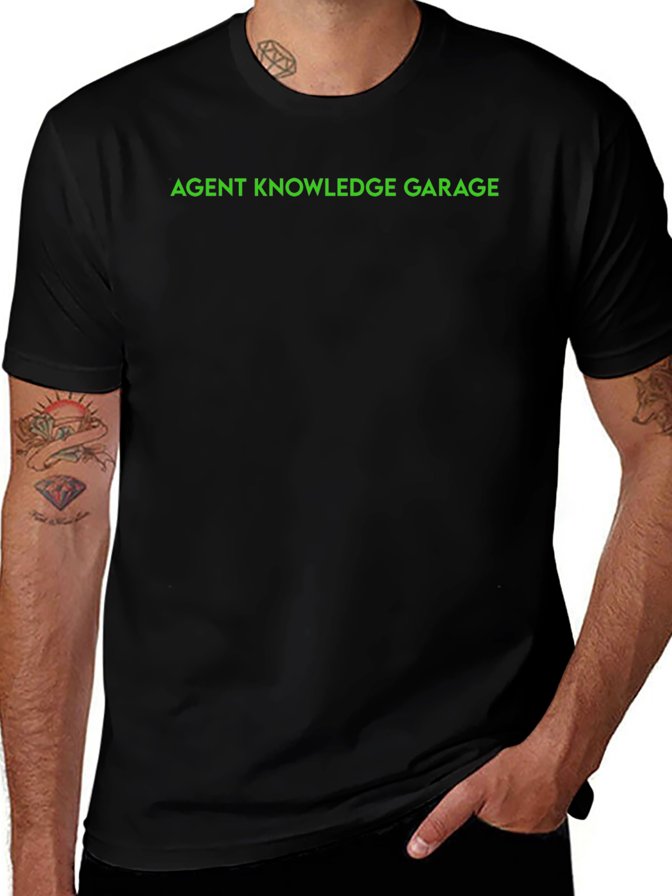 Agent Knowledge Garage Tee - Black