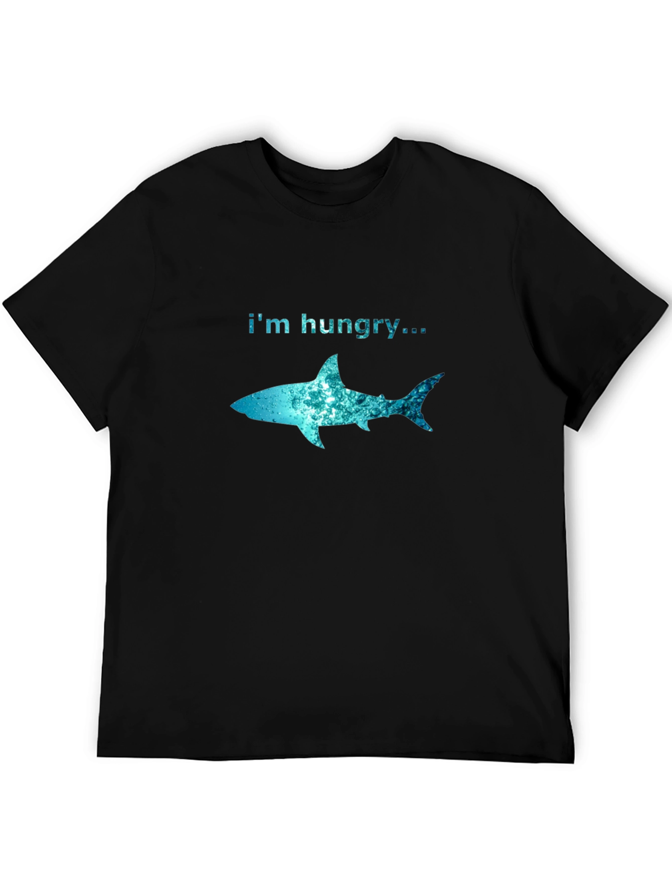 Im Hungry Shark Graphic T-Shirt - Black Cotton Tee
