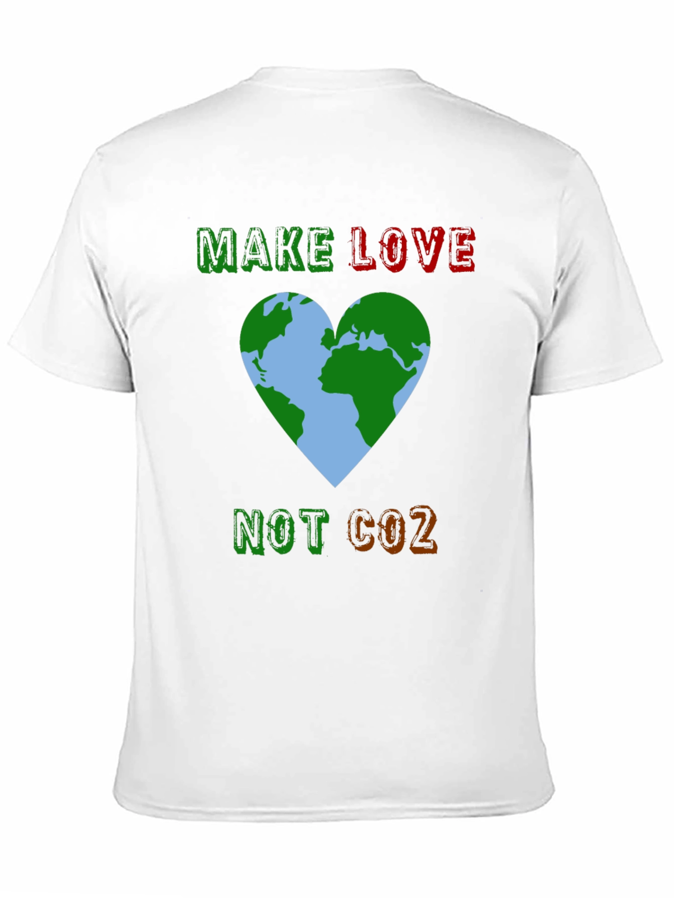 Eco-Friendly Graphic T-Shirt: Make Love Not CO2