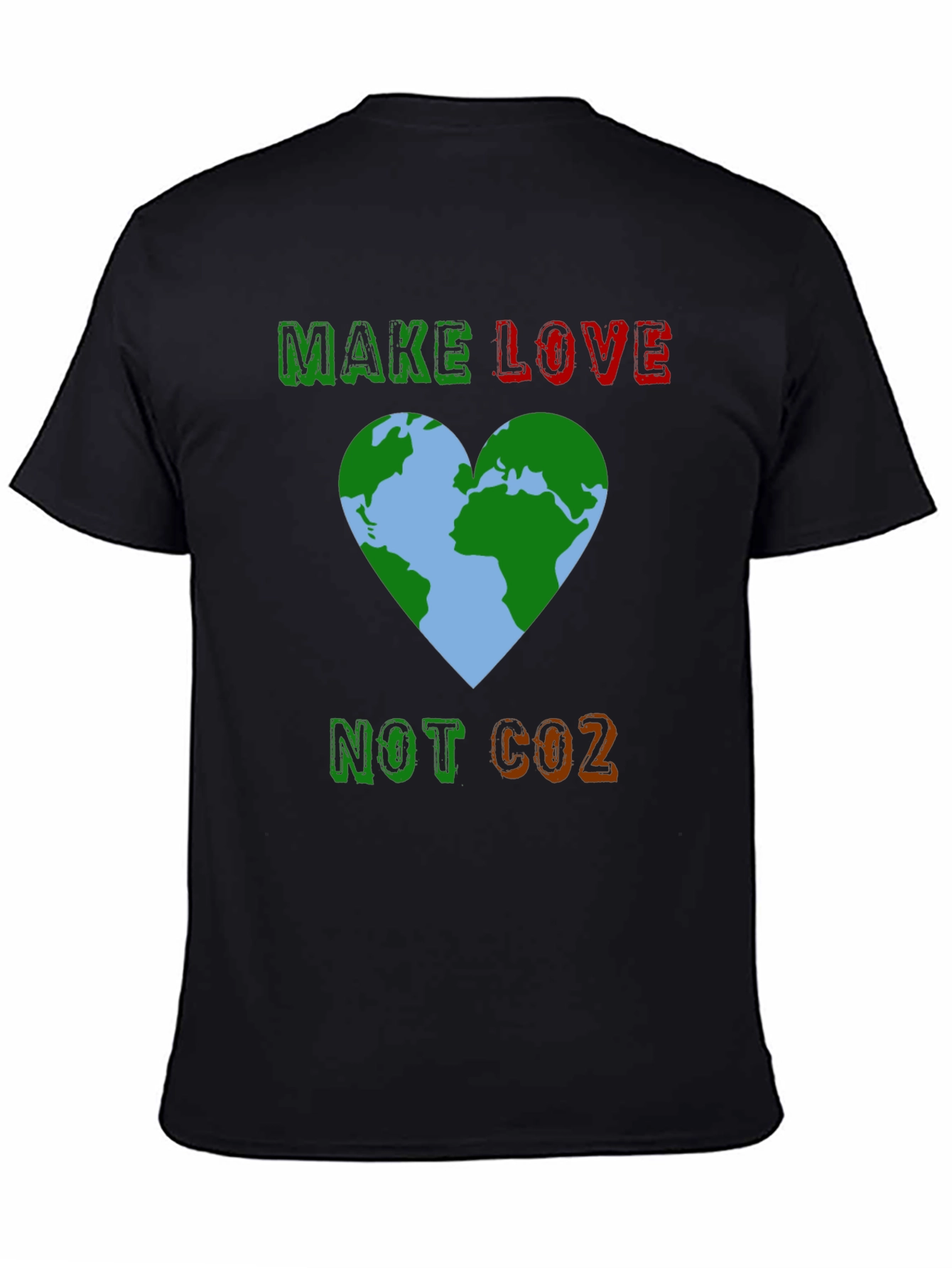 Eco-Friendly Graphic T-Shirt: Make Love Not CO2
