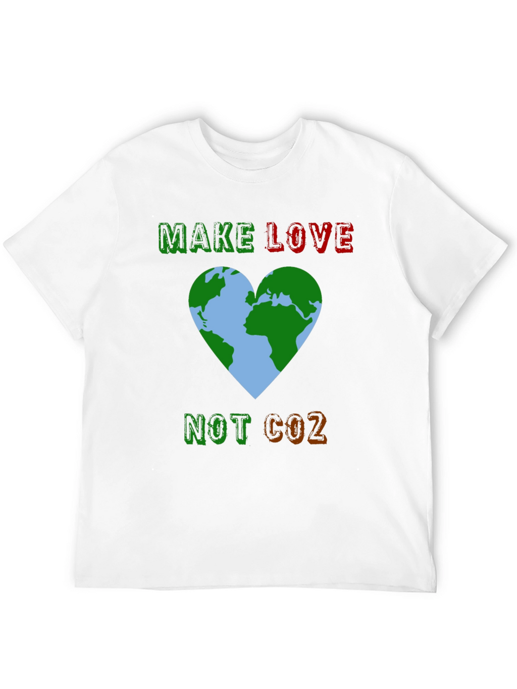 Eco-Friendly Graphic T-Shirt: Make Love Not CO2