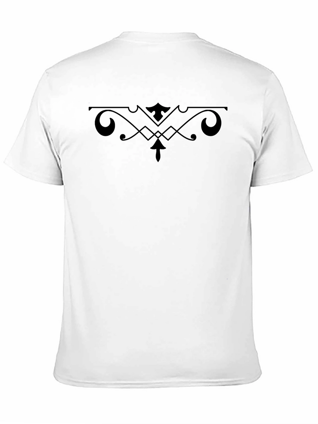 Elegant Black Tee with Ornamental Design