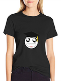 Graduation Emoji Black T-Shirt - Unisex