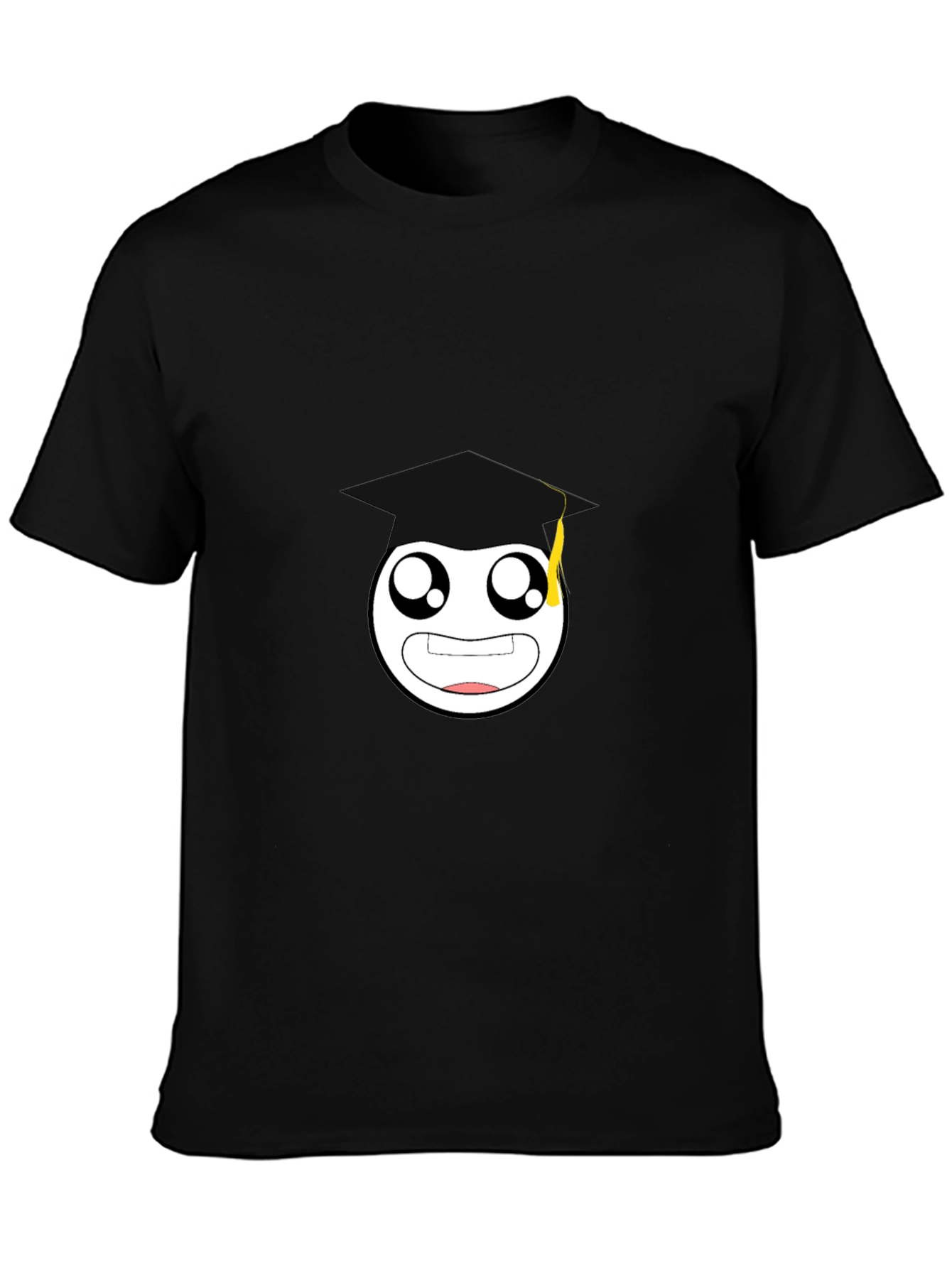 Graduation Emoji Black T-Shirt - Unisex