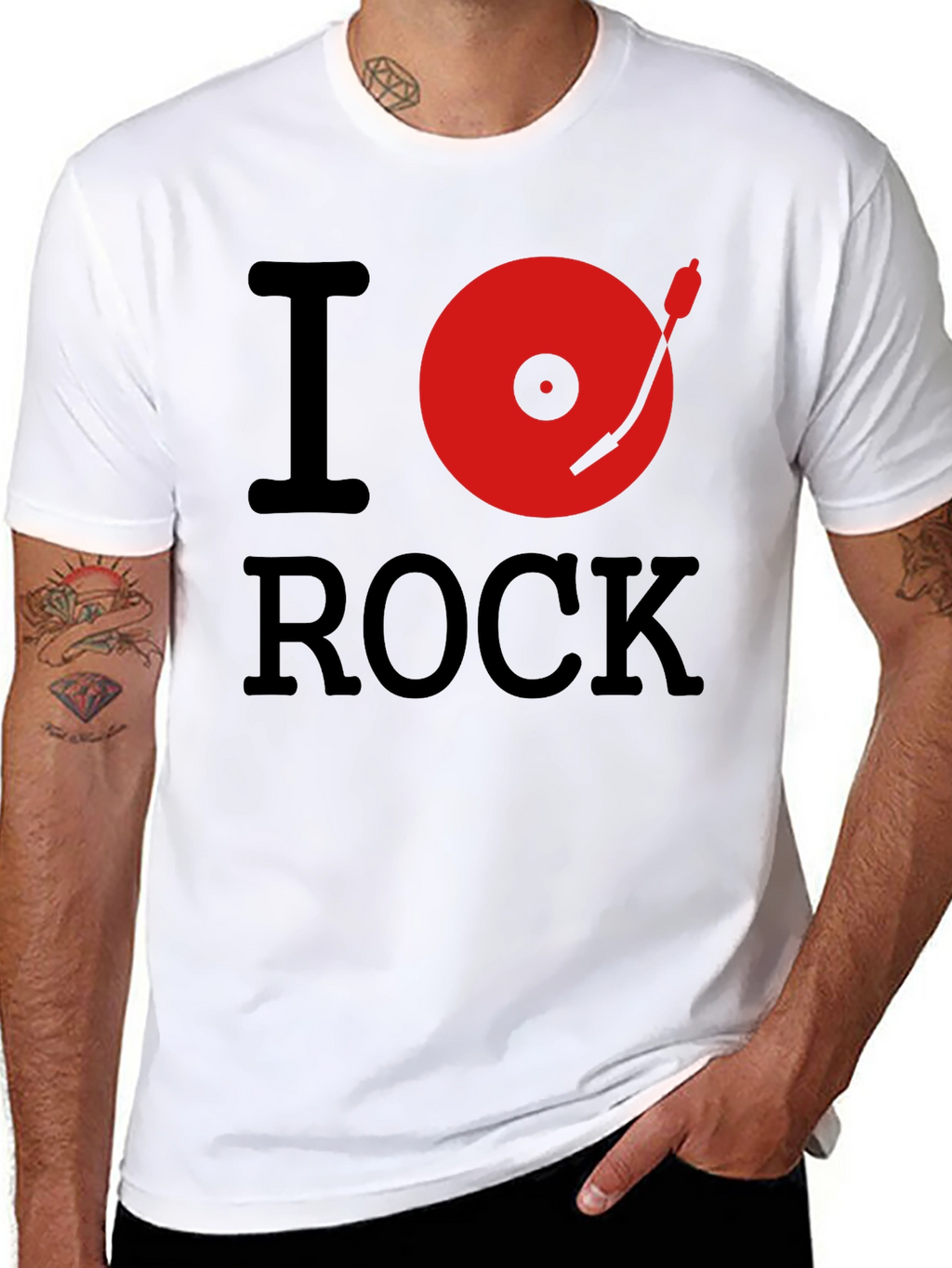 I Love Rock Music Graphic T-Shirt