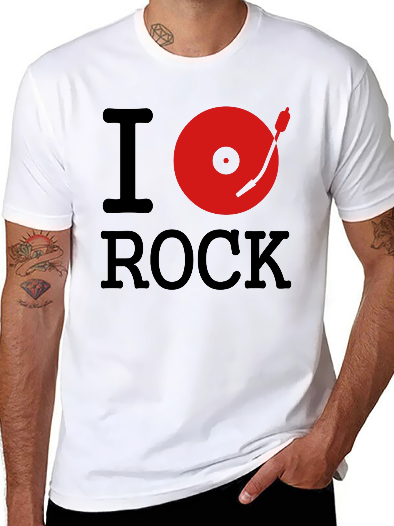 I Love Rock Music Graphic T-Shirt