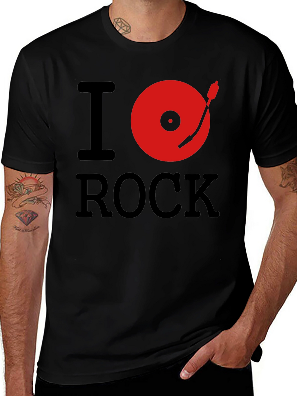 I Love Rock Music Graphic T-Shirt