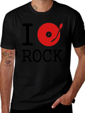 I Love Rock Music Graphic T-Shirt