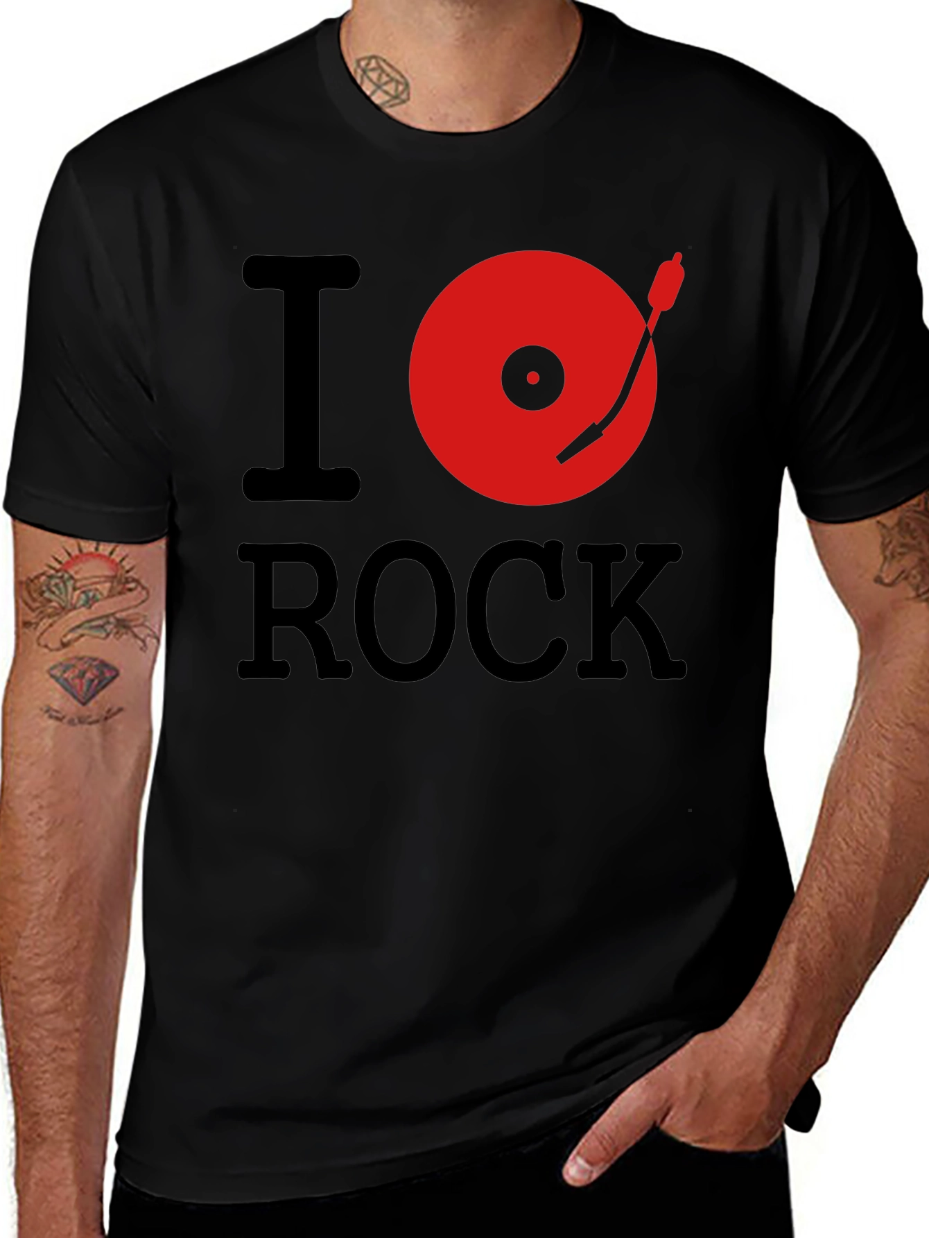 I Love Rock Music Graphic T-Shirt