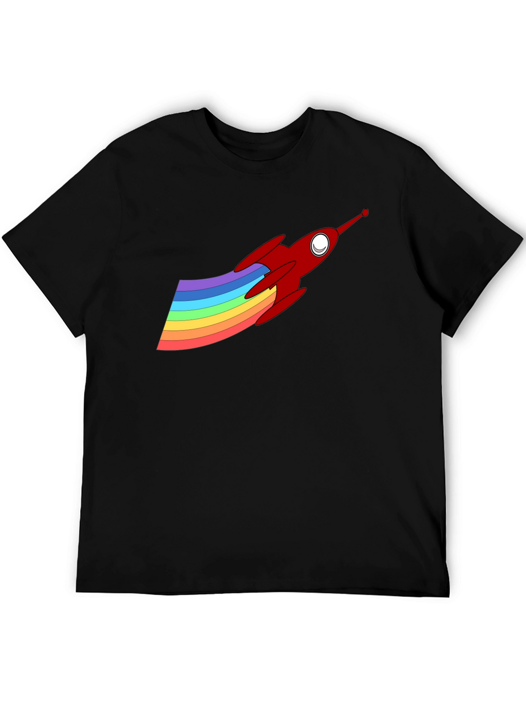Rainbow Rocket Graphic Tee - Fun & Unique Design