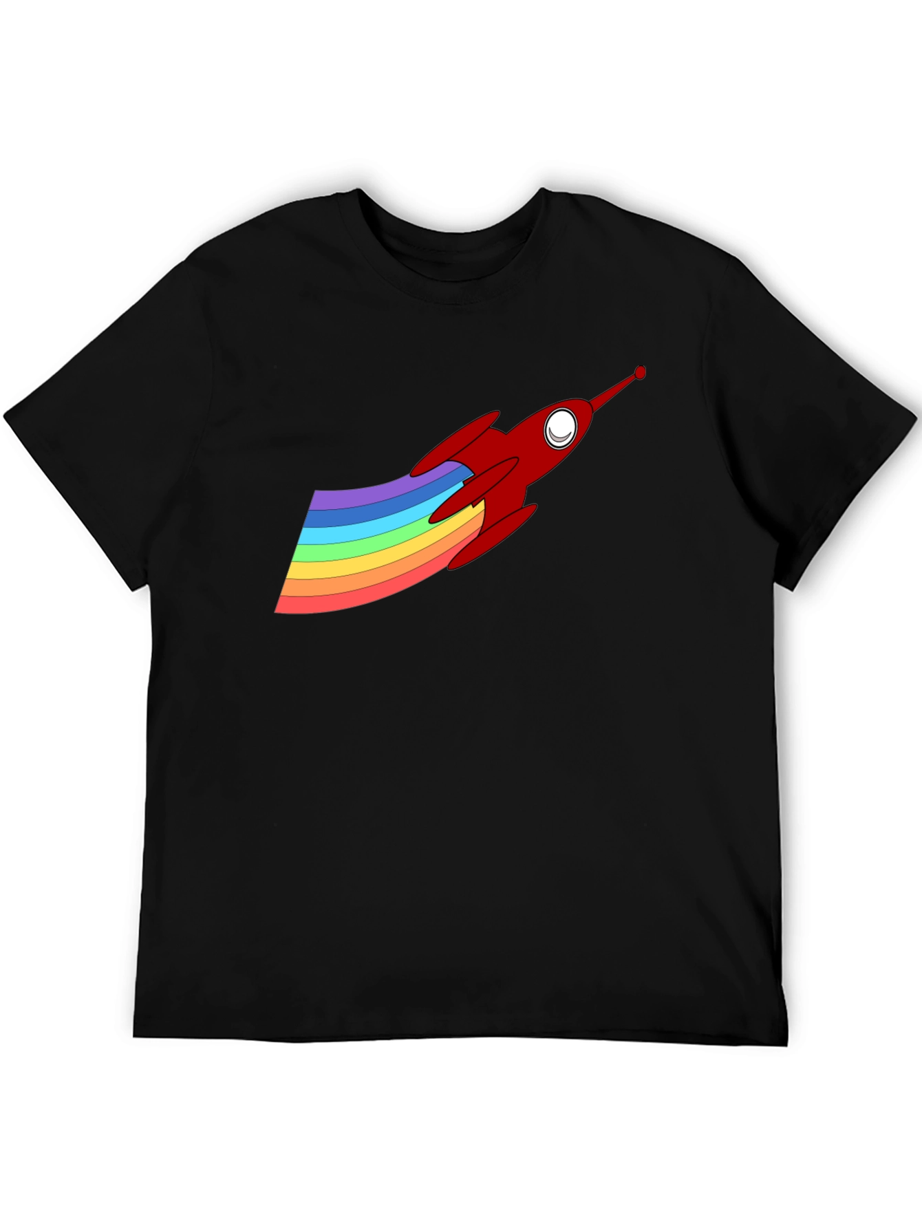 Rainbow Rocket Graphic Tee - Fun & Unique Design