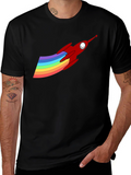 Rainbow Rocket Graphic Tee - Fun & Unique Design