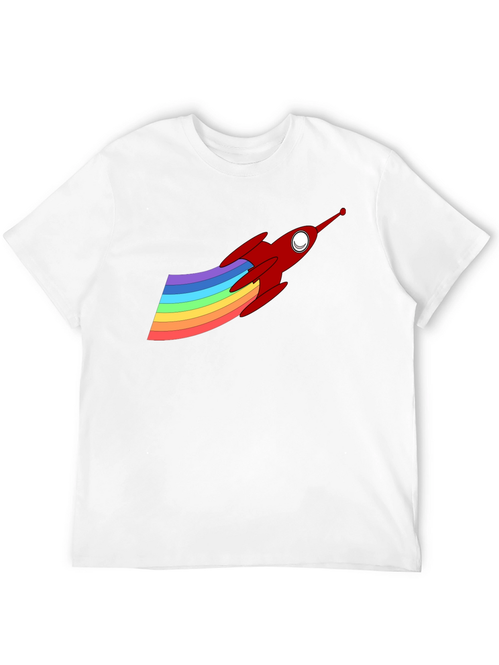 Rainbow Rocket Graphic Tee - Fun & Unique Design