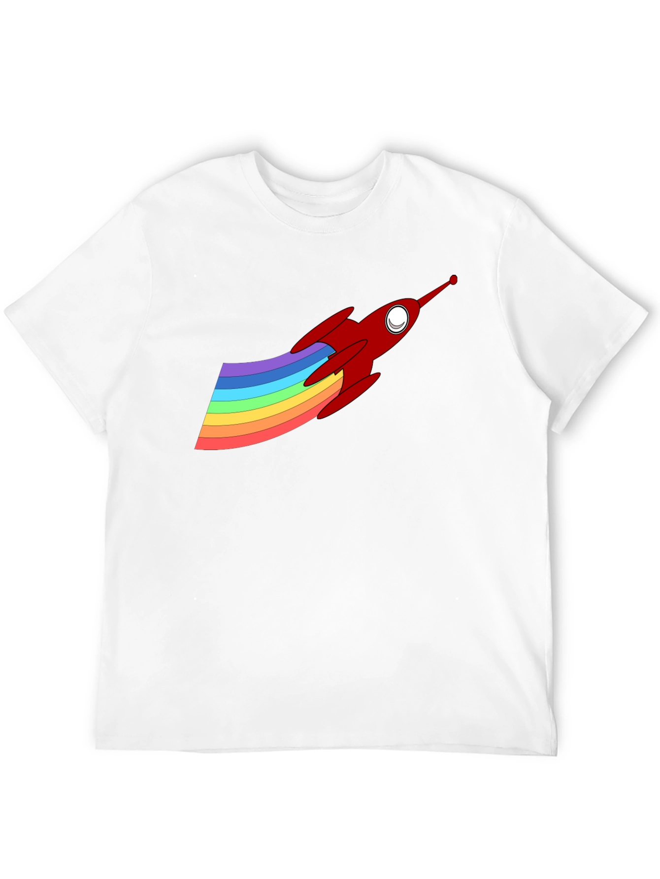 Rainbow Rocket Graphic Tee - Fun & Unique Design
