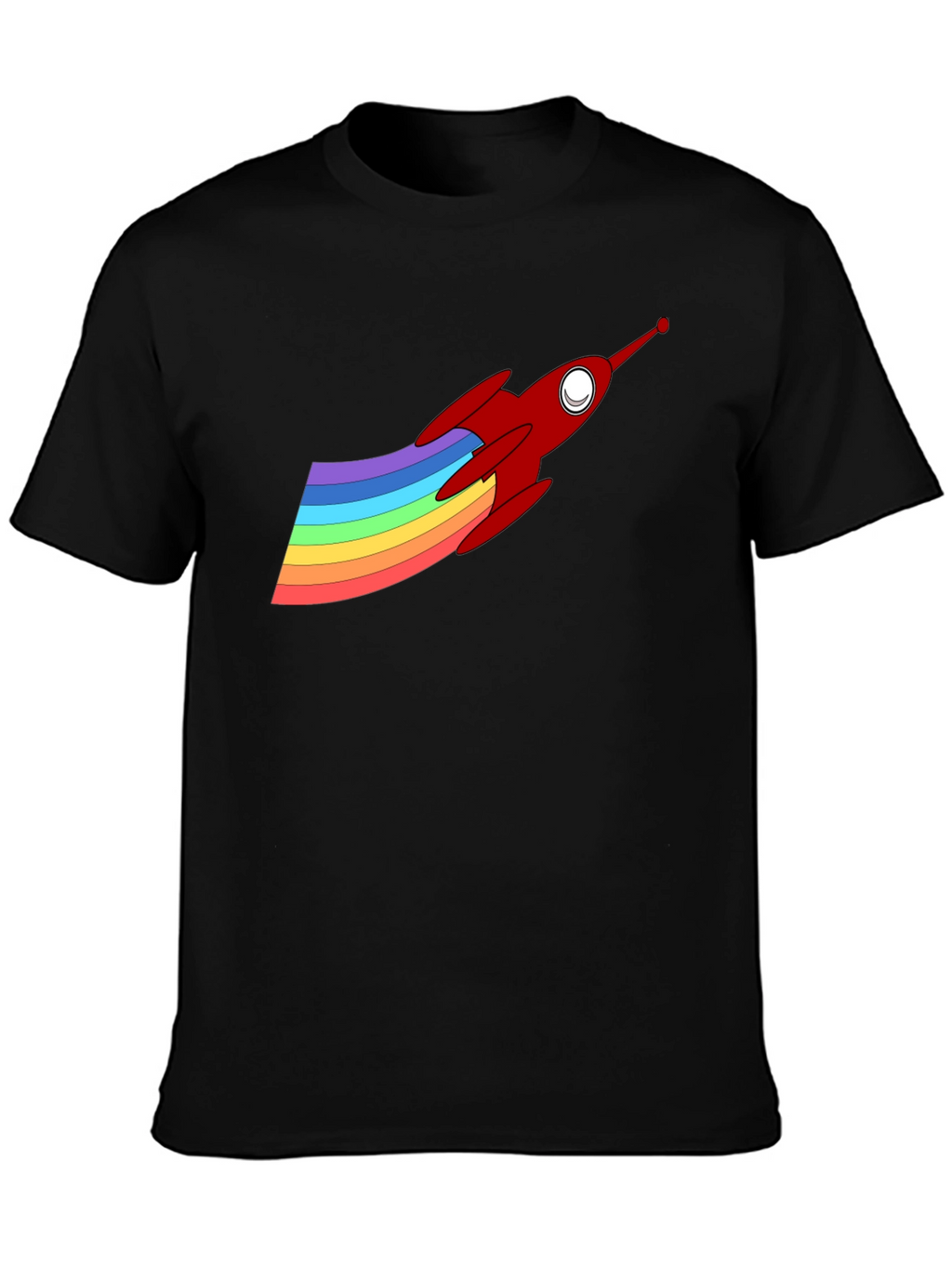 Rainbow Rocket Graphic Tee - Fun & Unique Design