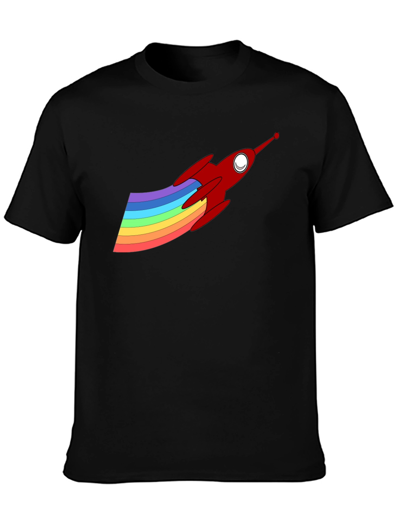 Rainbow Rocket Graphic Tee - Fun & Unique Design