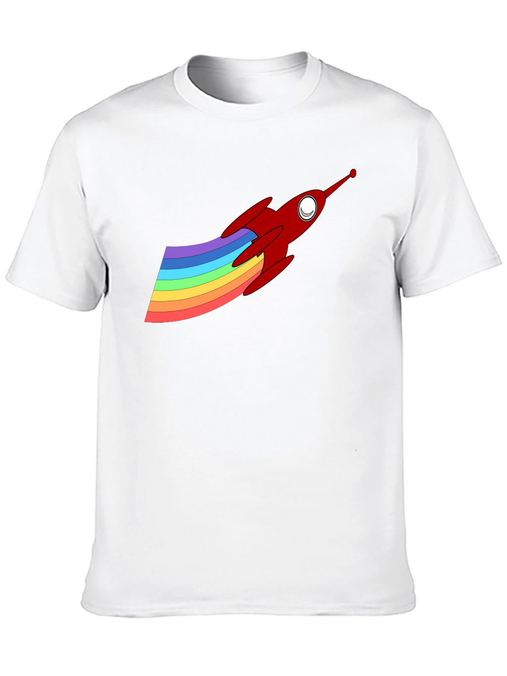 Rainbow Rocket Graphic Tee - Fun & Unique Design