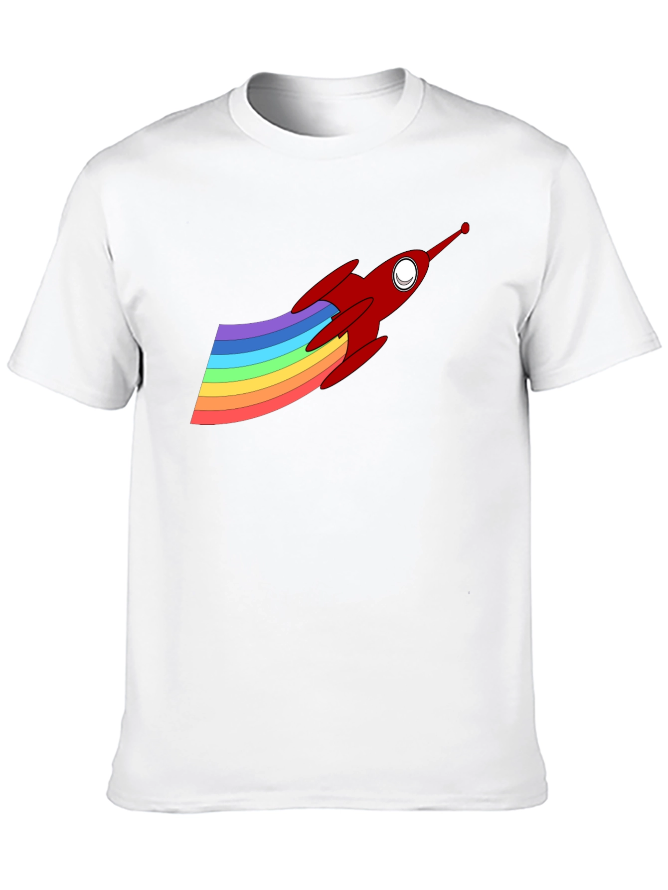 Rainbow Rocket Graphic Tee - Fun & Unique Design