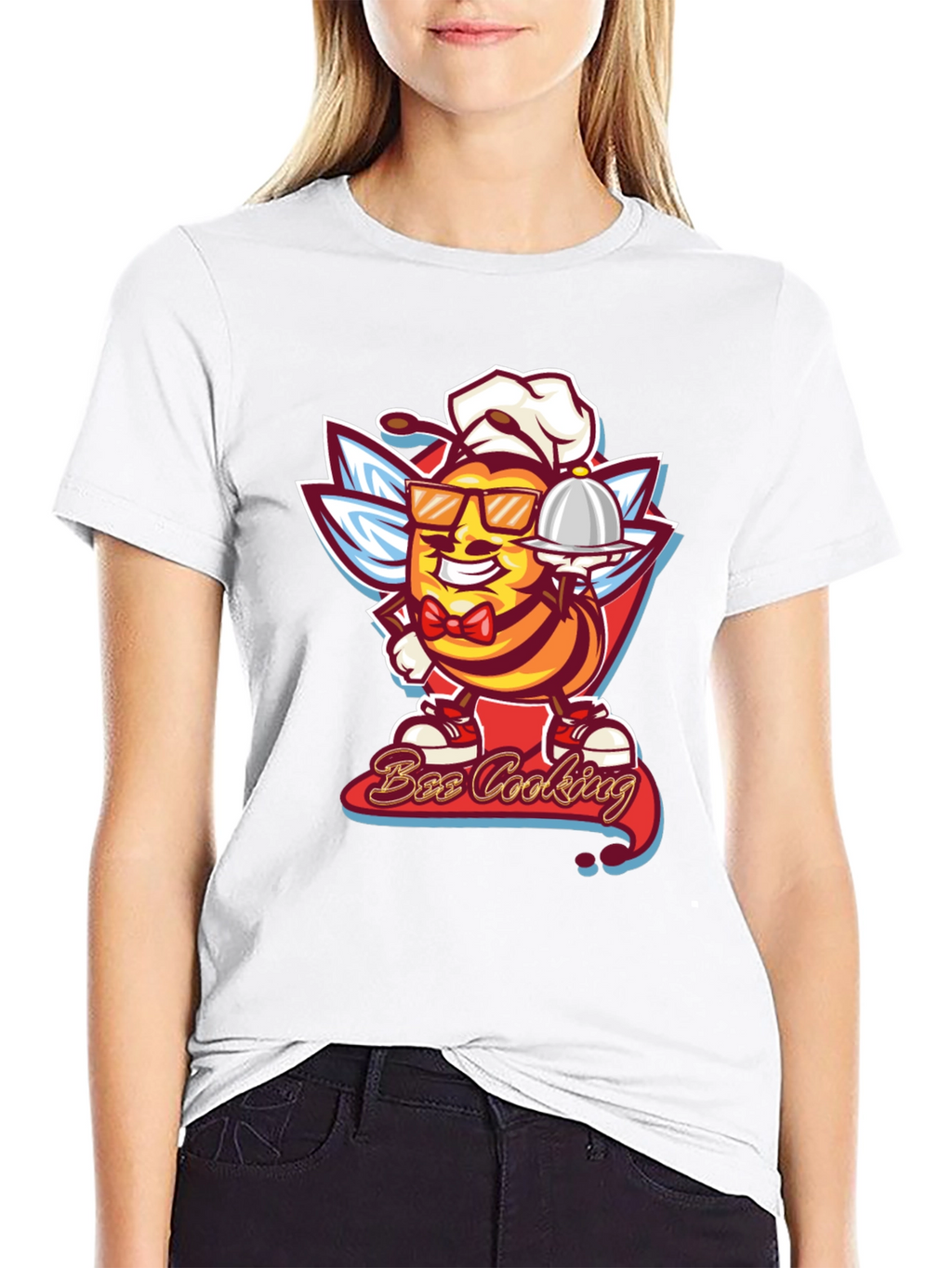 Bee Cooking T-Shirt - Chef Bee Graphic Tee