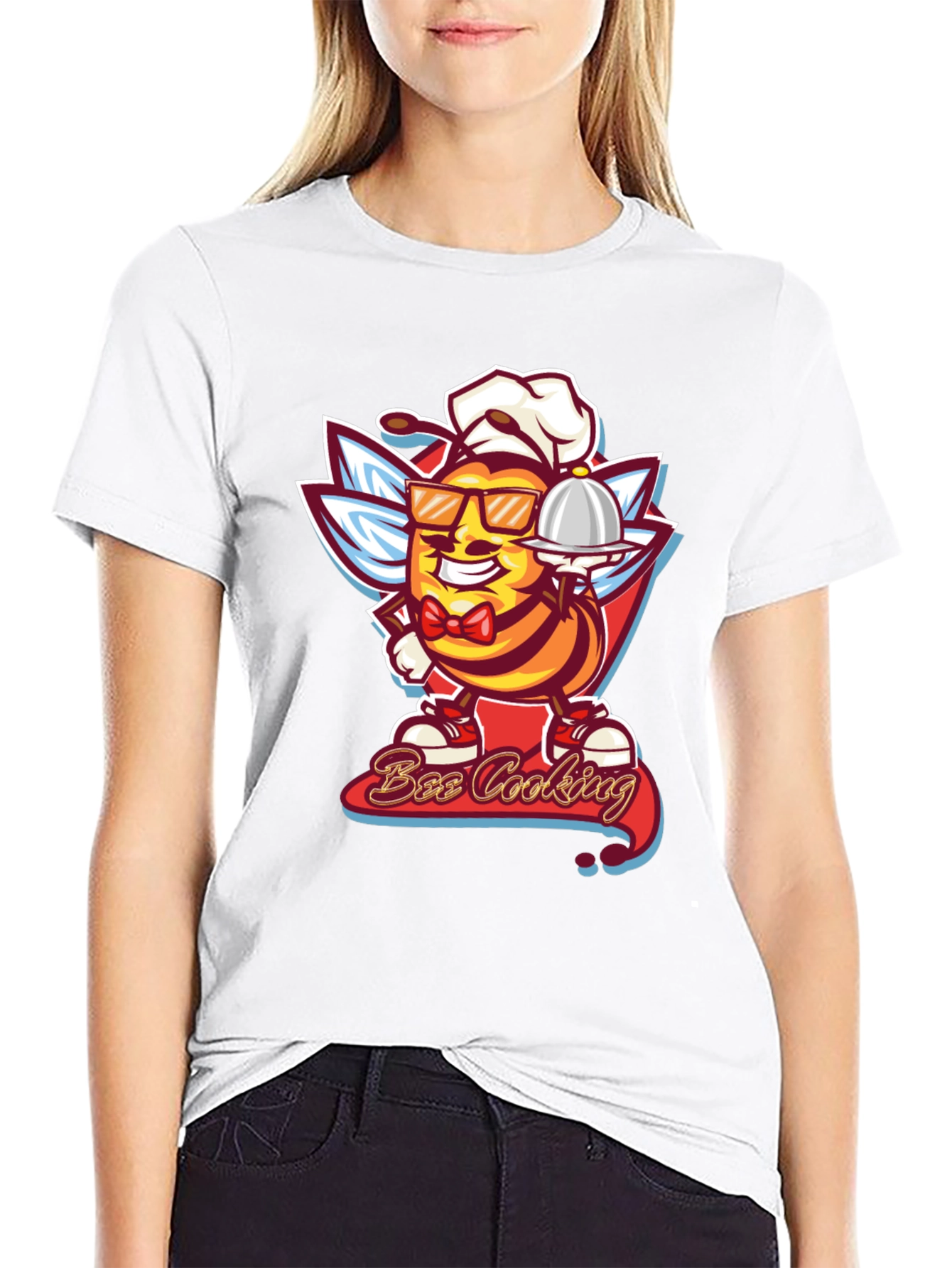 Bee Cooking T-Shirt - Chef Bee Graphic Tee
