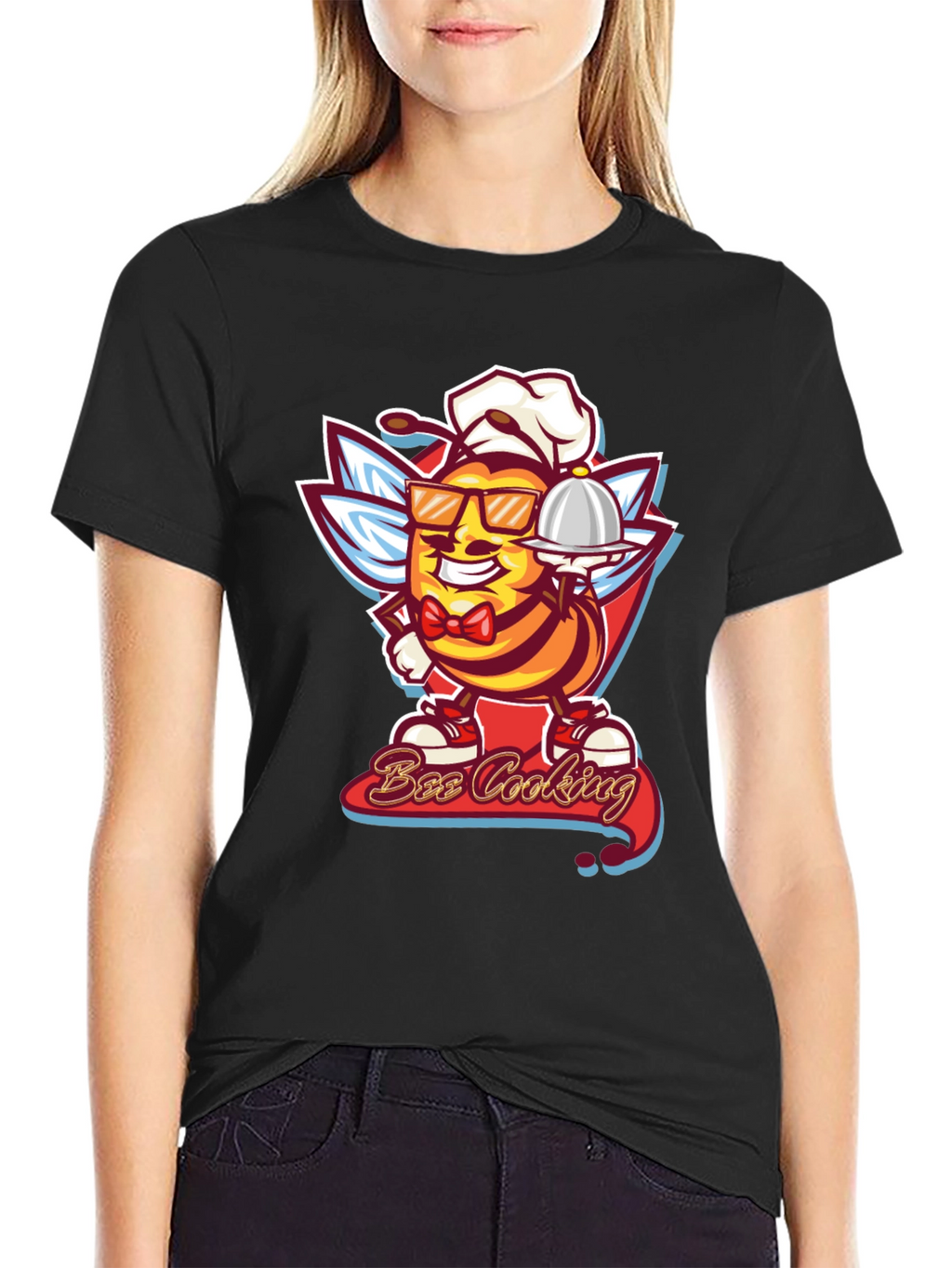Bee Cooking T-Shirt - Chef Bee Graphic Tee