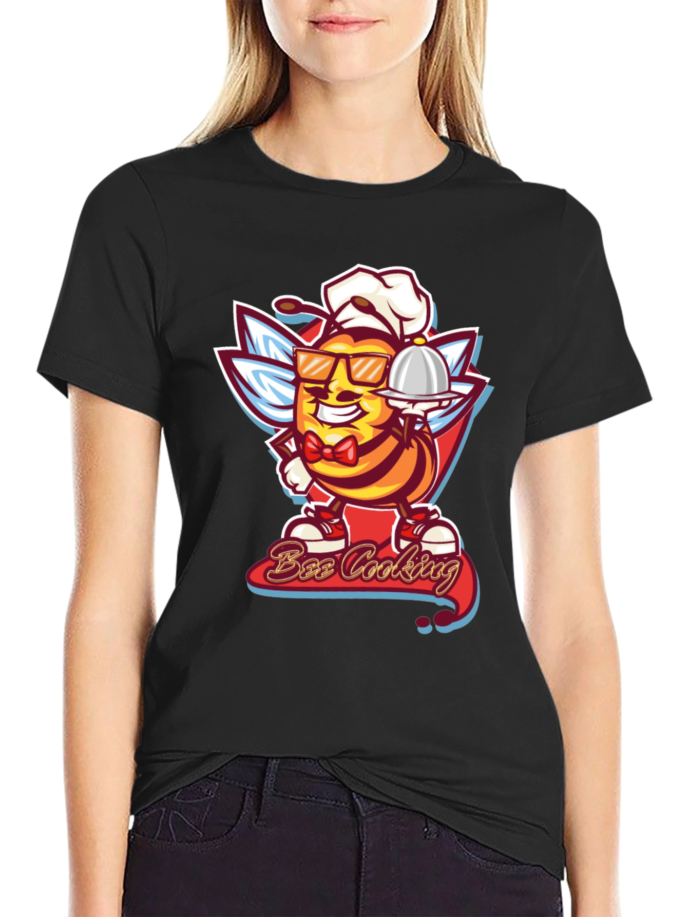 Bee Cooking T-Shirt - Chef Bee Graphic Tee