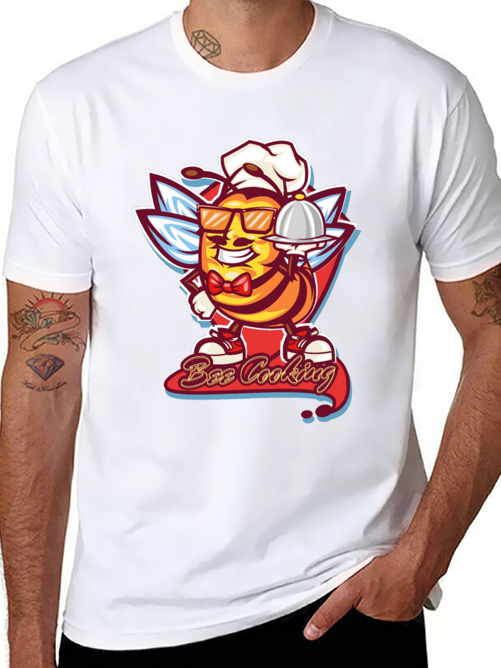 Bee Cooking T-Shirt - Chef Bee Graphic Tee