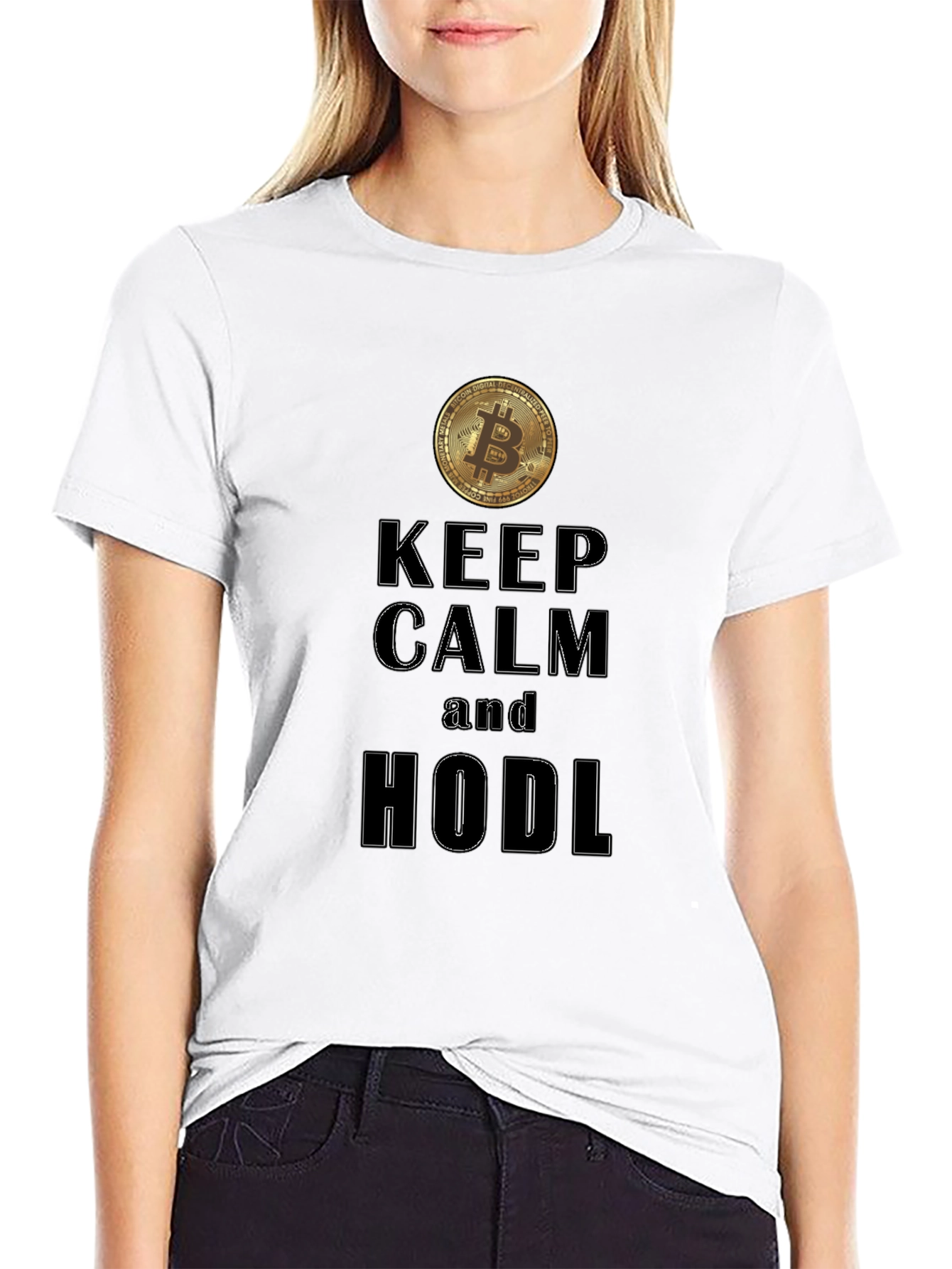 Keep Calm HODL Bitcoin Graphic Tee