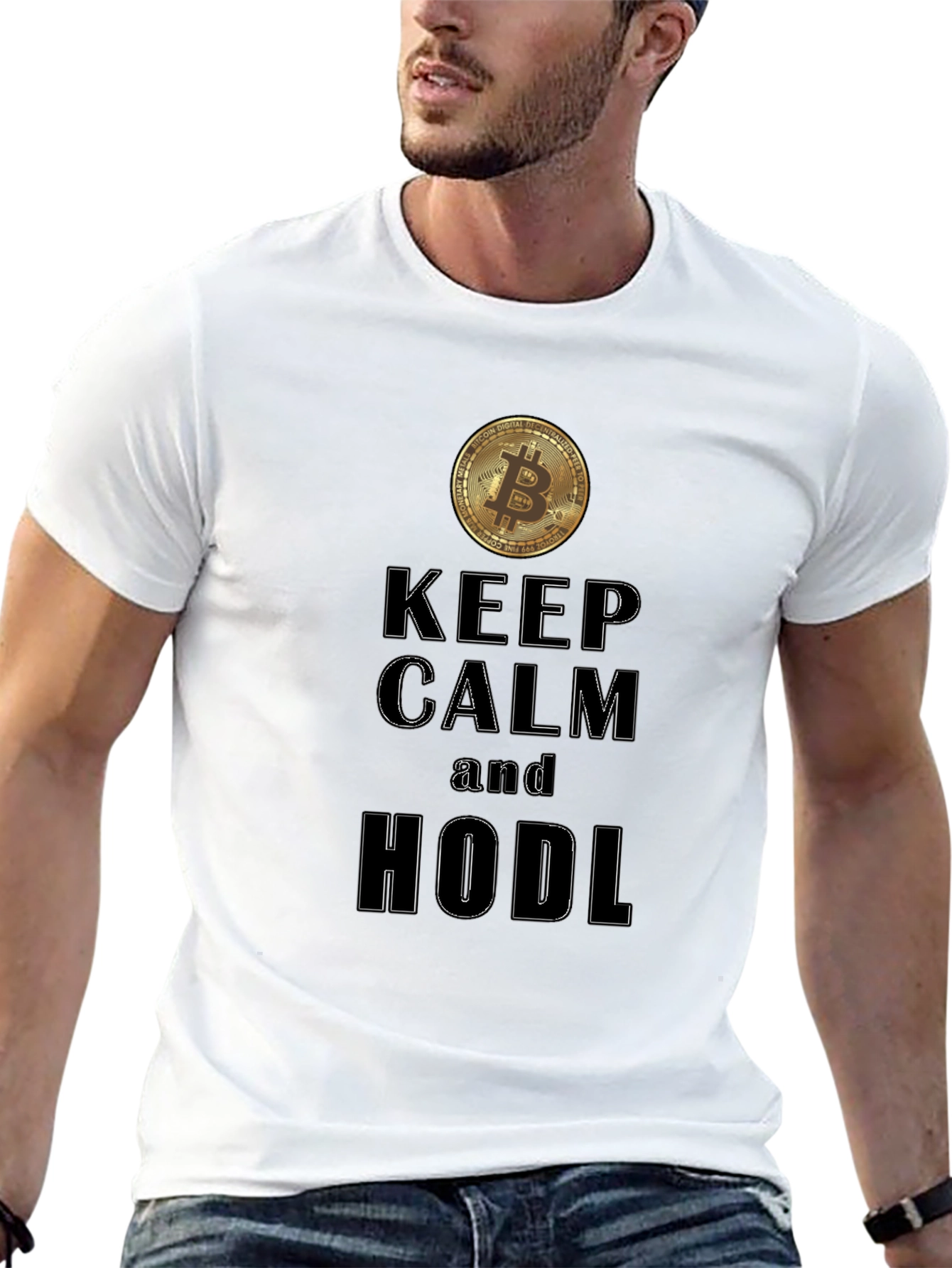 Keep Calm HODL Bitcoin Graphic Tee