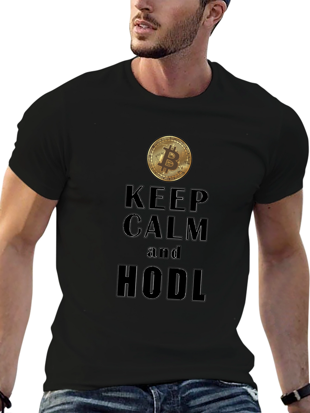 Keep Calm HODL Bitcoin Graphic Tee