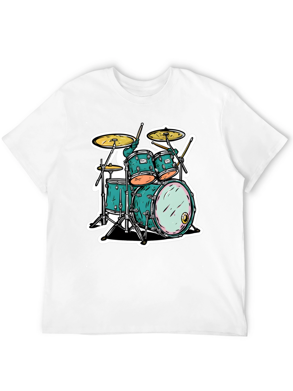Cool Drum Kit Graphic Tee - Black T-Shirt