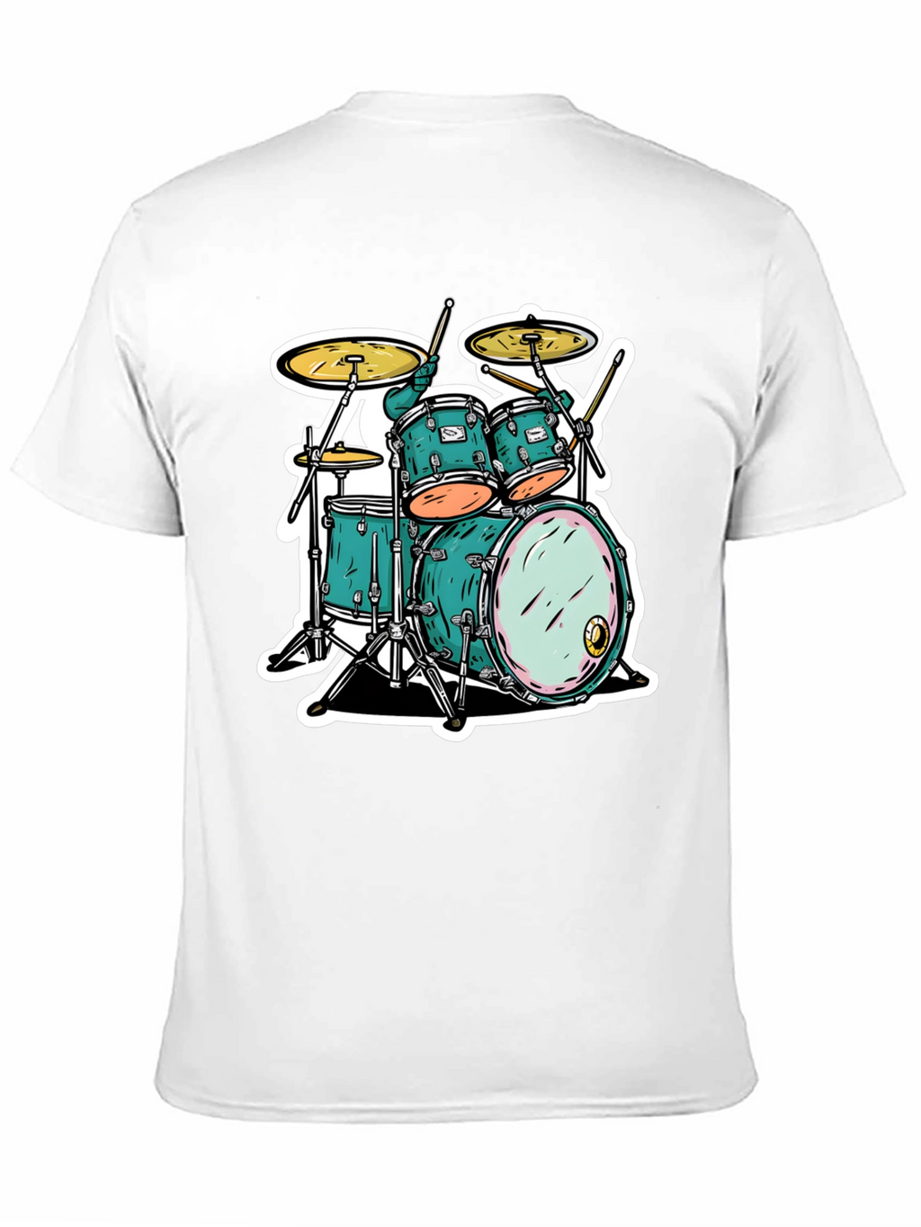 Cool Drum Kit Graphic Tee - Black T-Shirt