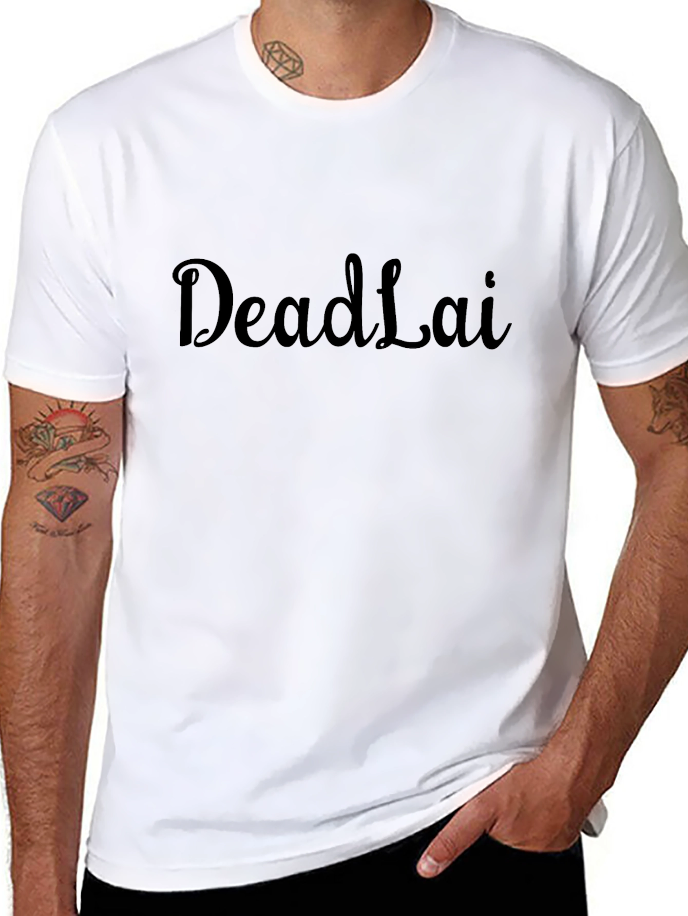 DeadLai Black Graphic Tee - Classic Fit