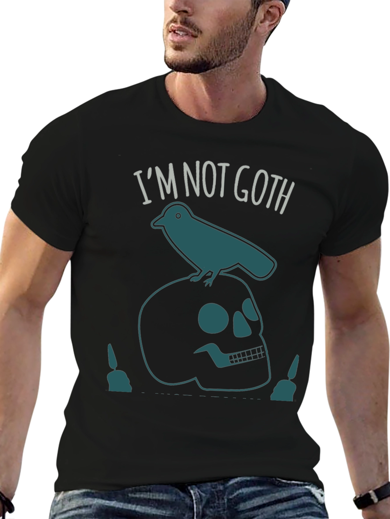 Im Not Goth Raven Skull T-Shirt
