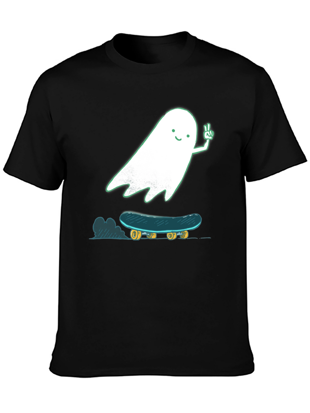 Skateboarding Ghost Graphic T-Shirt