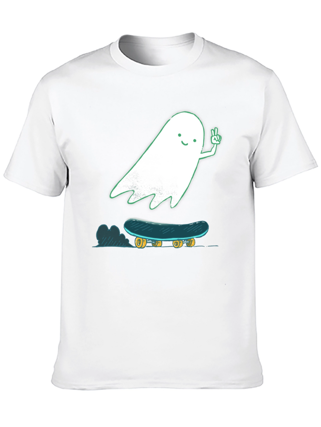 Skateboarding Ghost Graphic T-Shirt