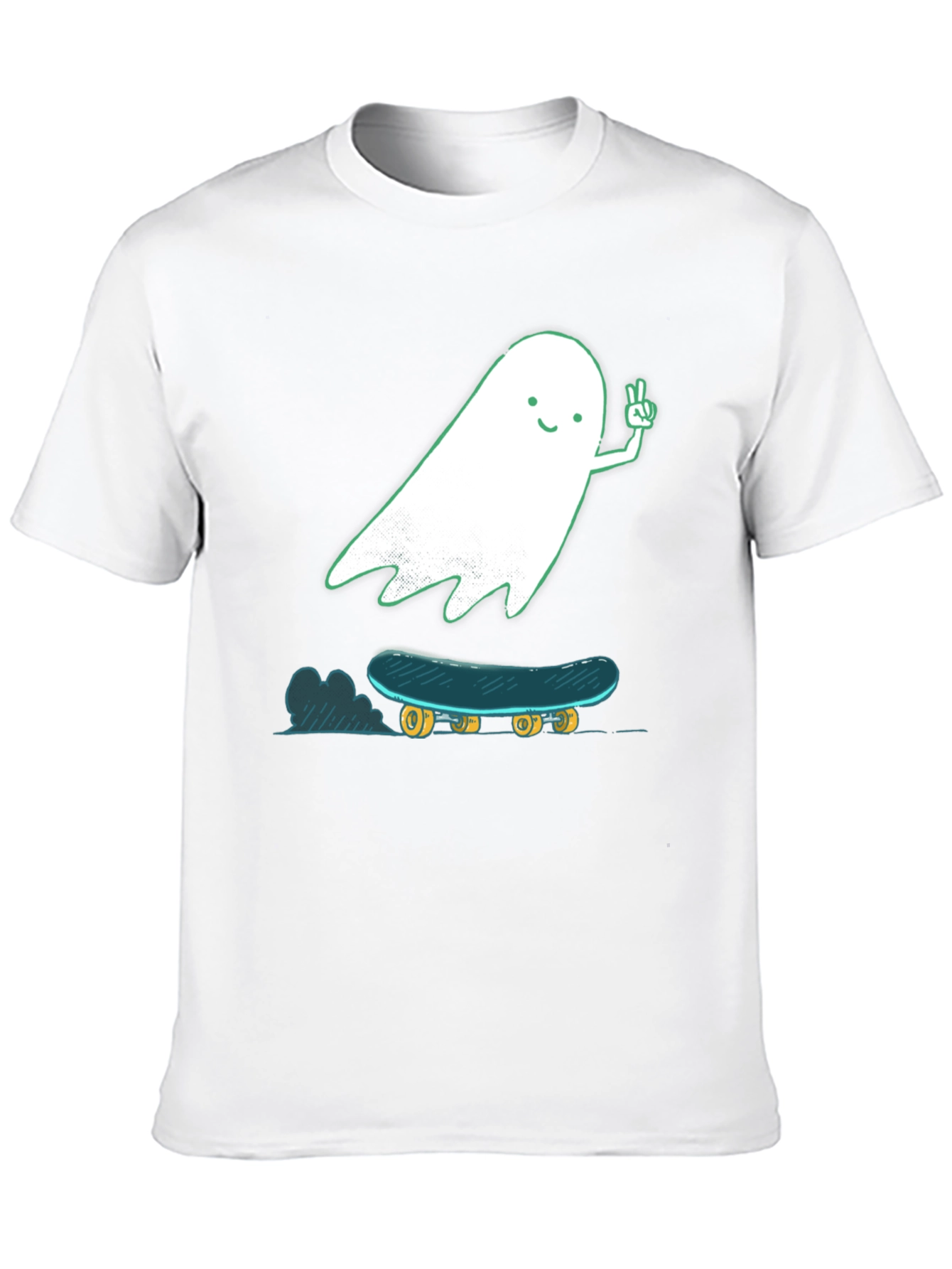 Skateboarding Ghost Graphic T-Shirt