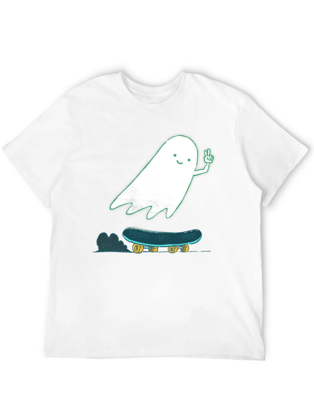 Skateboarding Ghost Graphic T-Shirt