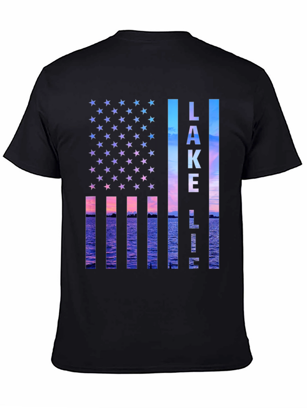 Lake Life USA Flag Tee
