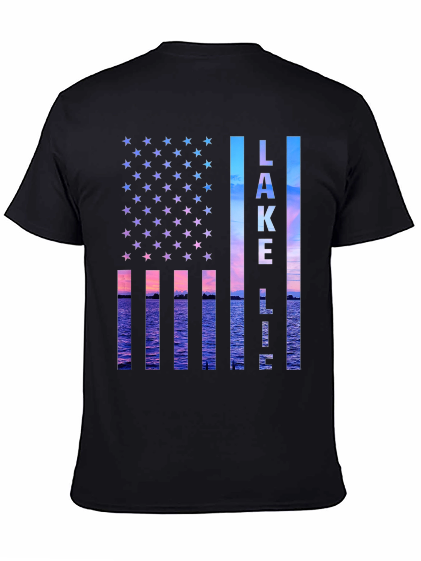 Lake Life USA Flag Tee
