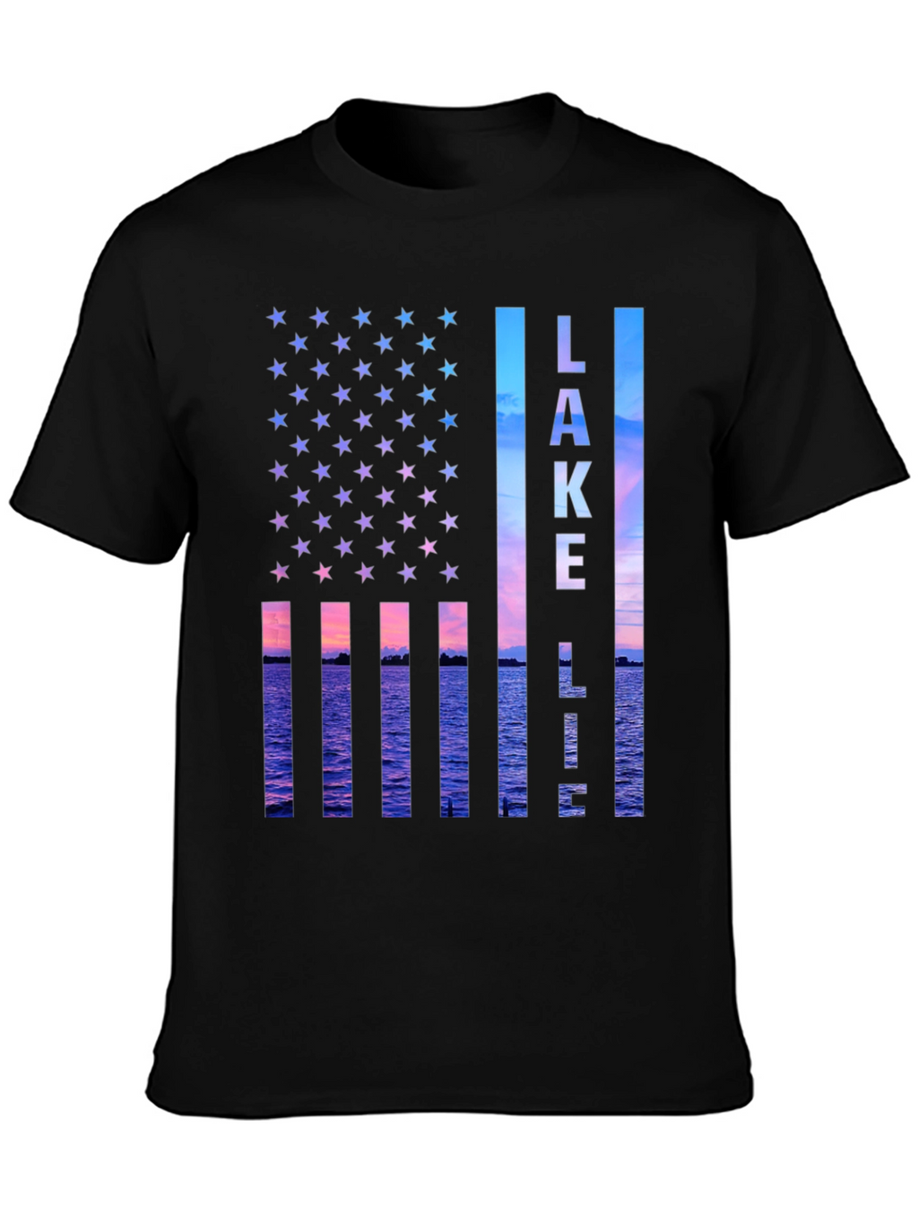 Lake Life USA Flag Tee