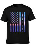Lake Life USA Flag Tee