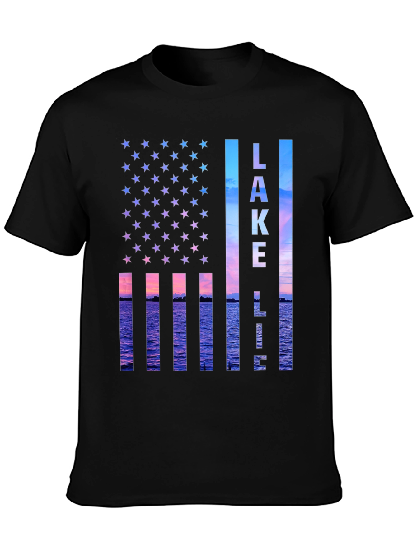 Lake Life USA Flag Tee
