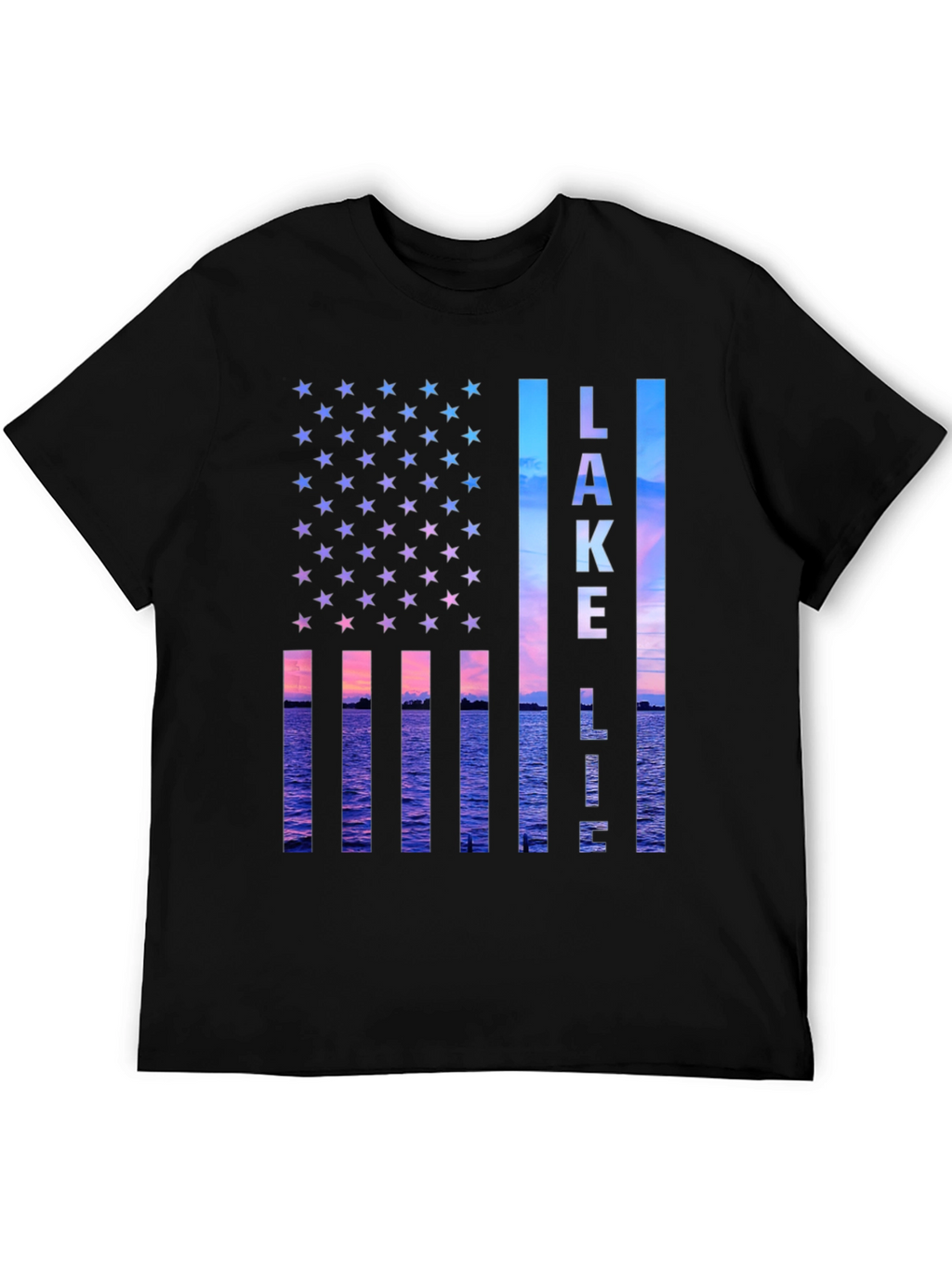 Lake Life USA Flag Tee