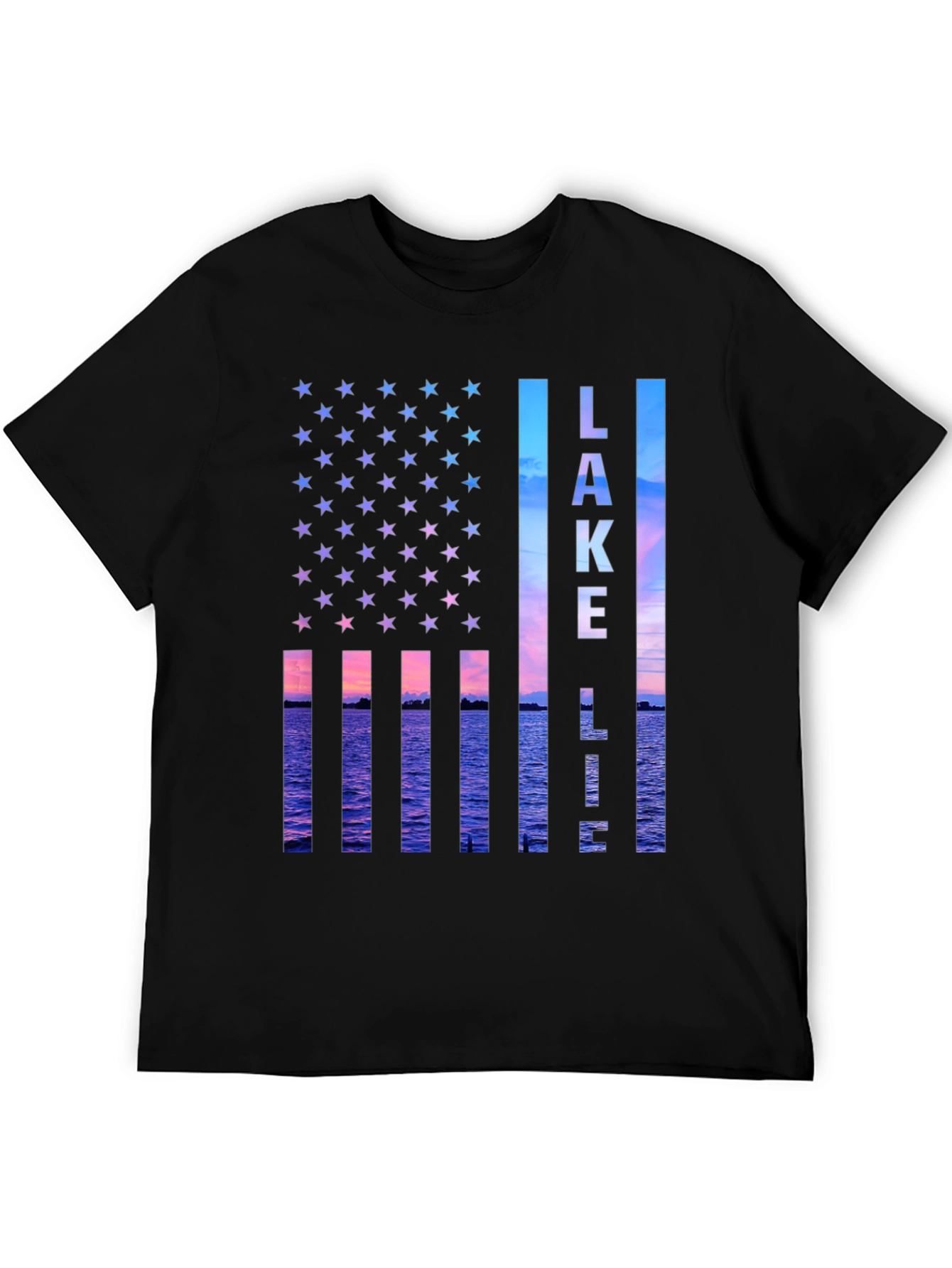 Lake Life USA Flag Tee