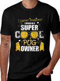Super Cool Pug Owner Graphic T-Shirt
