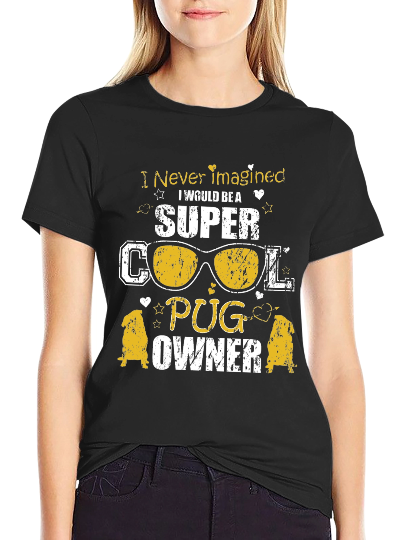 Super Cool Pug Owner Graphic T-Shirt