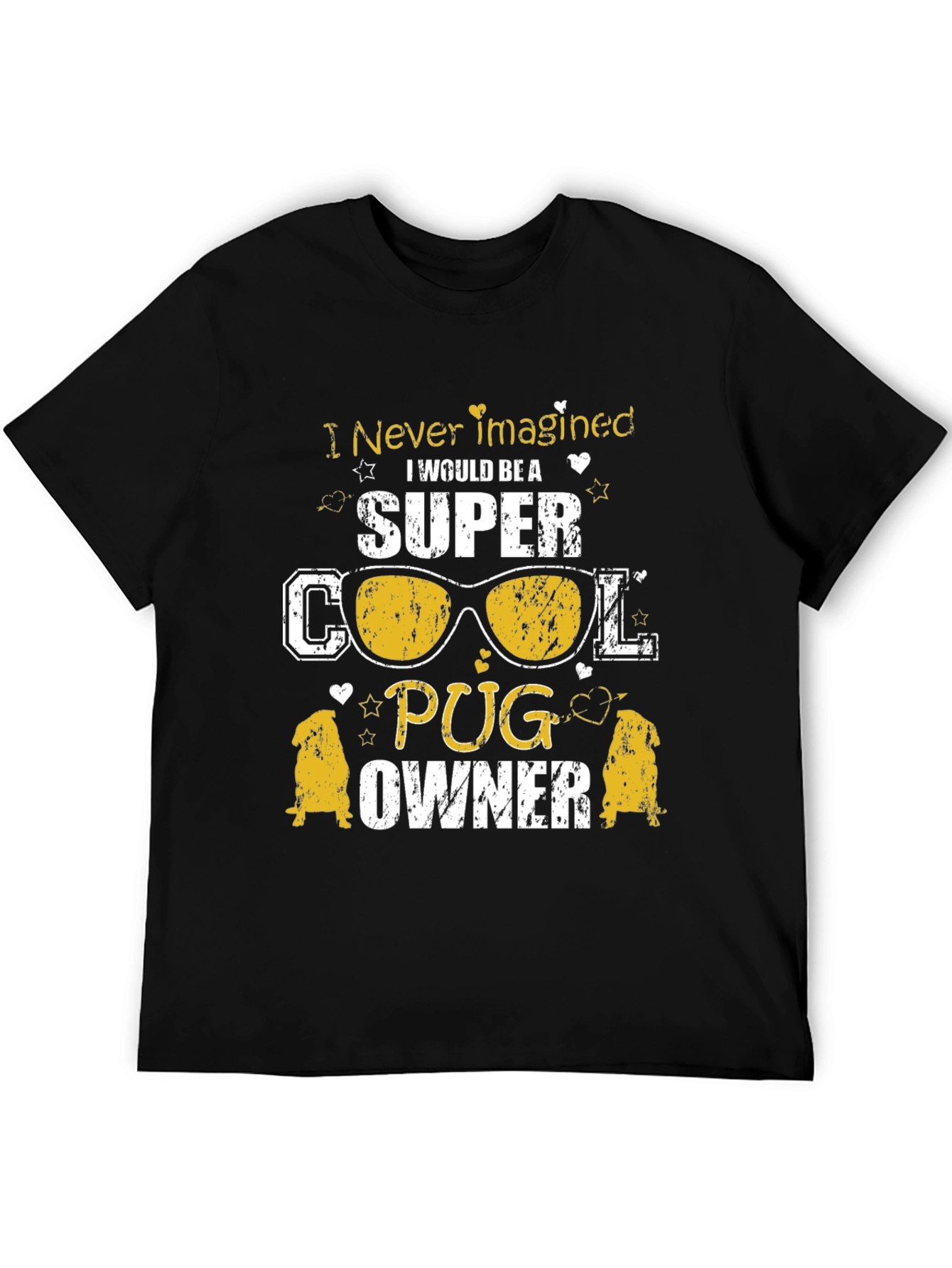 Super Cool Pug Owner Graphic T-Shirt